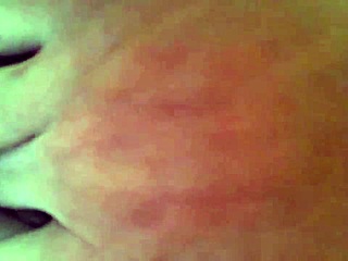 wife squirt in homemade solo masturbation with natural tits