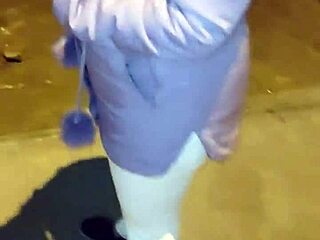 Offering Money to Mature Venezuelan Milf with Big Ass in Red Thong for Public Flashing and Teasing Part 1