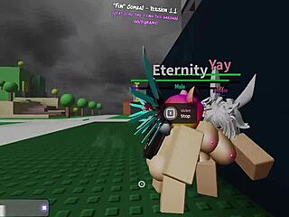 Dominating Two Girls In Mff Threesome With Vaginal Sex In Roblox Game