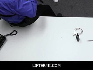 Hot Brunette Teen Shoplifter Stripped and Fucked by Horny Officer