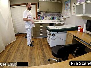 Dont Tell Doc I Cum on the Clock Rina Arem in Backstage Nurse Orgasm with Gaping Pussy Close Up Moaning Masturbation Vibrator Fetish