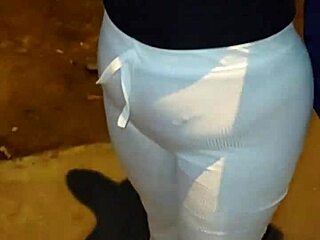 Offering Money to Mature Venezuelan Milf with Big Ass in Red Thong for Public Flashing and Teasing Part 1