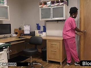 Dont Tell Doc I Cum on the Clock Rina Arem in Backstage Nurse Orgasm with Gaping Pussy Close Up Moaning Masturbation Vibrator Fetish