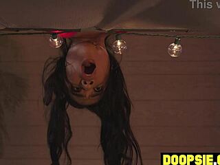 two kinky lesbian teens caught fingering in garage and punished by busty milf warden