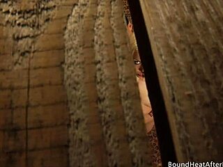 Voyeur Watches Big Ass Lesbian Slave Masturbating While Bound. Mistress Dominates with Fingering and Pussy Licking.