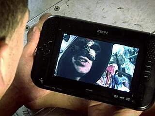 bound babe assfucking blowjob doggystyle double penetration