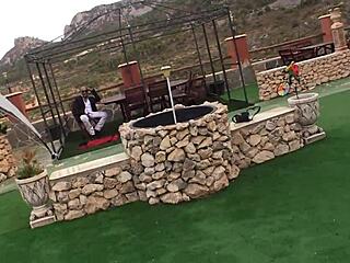 Prostitute Blowjob and Cumshot with Huge Cock Outdoors