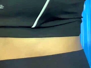 hot post-workout session in the crowded bathroom