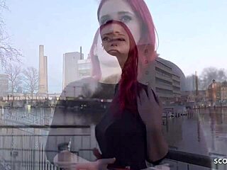 German Scout - Rothaarige Studentin Melina Bei Strassen Casting Fuer Geld Gefickt