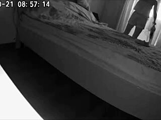 the wife set up a hidden camera to catch her husband cheating with the housekeeper in real homemade anal sex video