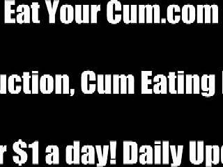 i want you to open up and eat your own cum for me cei