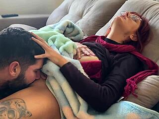 Caught Redhead Masturbating In Garage, Finished With Passionate Cunilingus And Cum In Mouth