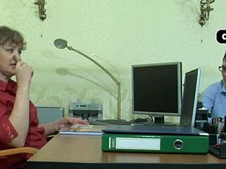 Boss Fills Cougar's Mouth With Cum After Intense Muff Diving!