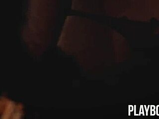 tight body canadian blonde playboy model gets naked in a shower for solo striptease