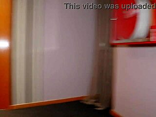 The skinny redhead Latina accepted a dare to leave her real hotel room naked for public flashing