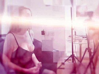 busty brit teen on fucking machine with big natural tits and stockings