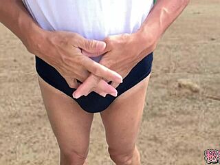 Girls dressed in uniforms for outdoor physical education class with solo masturbation moments