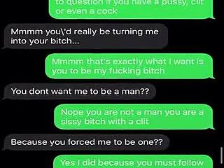 Sissy bitch gets emasculated in sexting humiliation