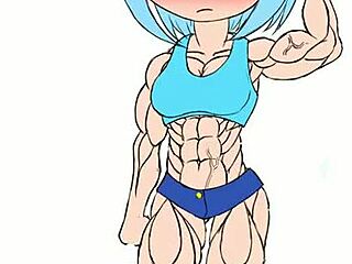 Fubuki肌肉暴增撕胸罩短裤性感Hentai