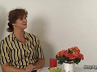 I love how this german mature cougar with hairy pussy gets fucked hard by a young guy with monster cock