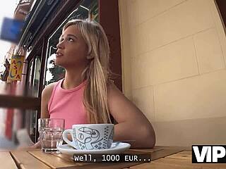 Blondie Explores Fun Moments in Public Toilet with Czech Girlfriend