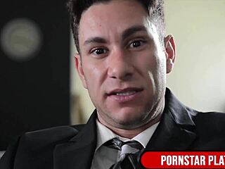 kinky blonde claudia valentine suggests milking therapist brad knight's dick with her huge fake tits