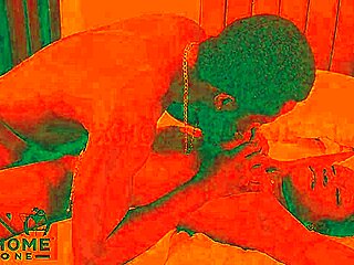 Romantic Sex Scene in Cozy Room with Red Lights Big Ass Blowjob Doggystyle