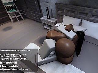 Roblox thick ebony makes me play with her huge tits