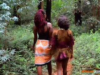 hot ebony stepdaughter licking fingering stepmom black cunt in amateur homemade lesbian scissoring tribbing big tits ass action with kinky fetish