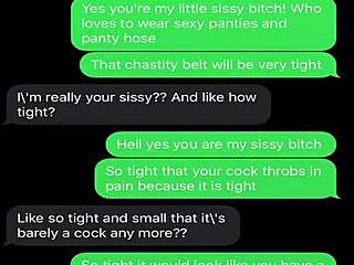 Sissy bitch gets emasculated in sexting humiliation
