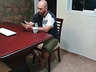 What happens when two stepbrothers get creative alone at home in Spanish porn?