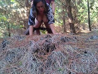 What Happens When Beautiful BBW with Huge Ass Gets Fucked in Woods?