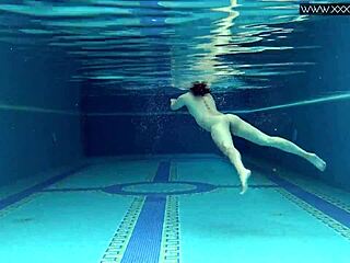 Why is cute shy Czech teen Lady Dee swimming so provocatively?