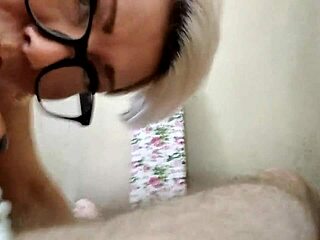 cute russian blonde milf bride in wedding dress gives blowjob to mature husband with monster cock then rides him to orgasm with hot close-ups of tits and cumshot on pearl necklace