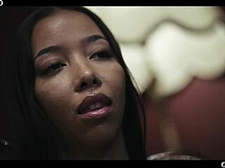 Black Vampire Mesmerizes and Dominates Big Fake Tits Latina Slave in Interracial Lesbian Halloween Sex. They Kiss, Scissor, and Lick Wet Pussy with Dirty Talk and Clothes Ripped.