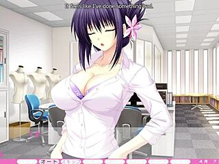 in erotica yuuwaku, sugumi adjusts her big tits bikini for titty fuck riding in hentai route 3