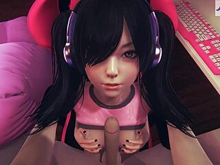 Uwu gamer streamer girl said she had fun sex with her viewer in 3d hentai.