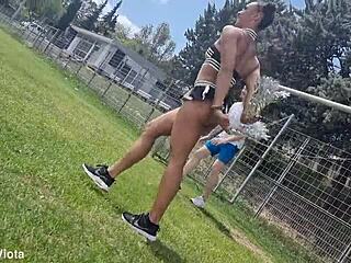 French Cheerleader Natural Fit Girl Experiences Piss And Anal Dp Atm Atp Destruction In 2on1