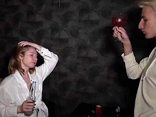 I fucked my friend's busty girlfriend hard at the house party until she squirted everywhere.