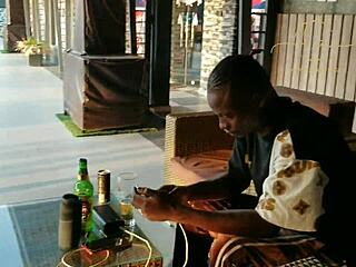 Ebony sex goddess boldly hooks up with naija pornstar for intense pov kissing and orgasmic fun in exclusive bar setting.