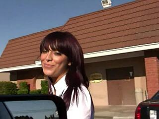 Fucking that slutty brunette hard