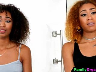 Stepdaughters trade pussies for family forgiveness in wild 4some