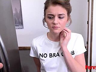 eggs and step daddy's balls with horny petite teen rosalyn sphinx in kitchen...