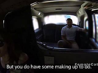 Intense Blowjob and Hardcore Fucking in Backseat of Female Fake Taxi
