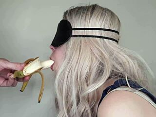 Blindfolded Dumb Friend's Wife Tricked into Sucking My Dick and Swallowing Cum in Taste Game!