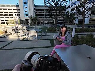 Hot girl with huge tits tricked into fucking massive cock by photographer. She ends up covered in cum and piss after rough sex.