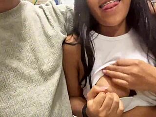 hey, i'm just masturbating in the shopping center with my husband watching my big ass latina moves