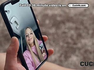 in a cuckold twist the husband watched his wife's tight pussy get pounded by a hot stranger