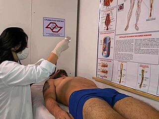 sexy nurse gets wet seeing patient erection