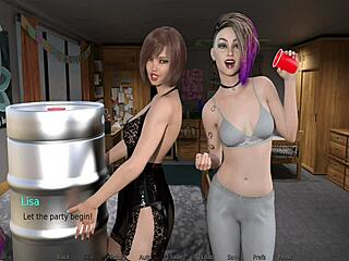 Shaved Pussy Lesbian Licking in Superhero Scene